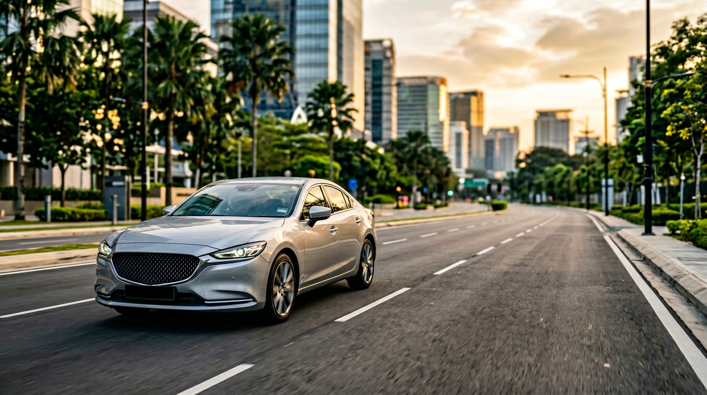 Mobil modern di jalan raya â€” referensi mobil terkini